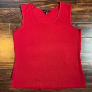 Ming Wang Mid-Length Scoop Neck Knit Tank, Women’s Large